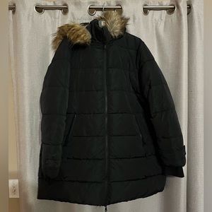 Lane Bryant Black Faux Fur Ski Parka 18/20